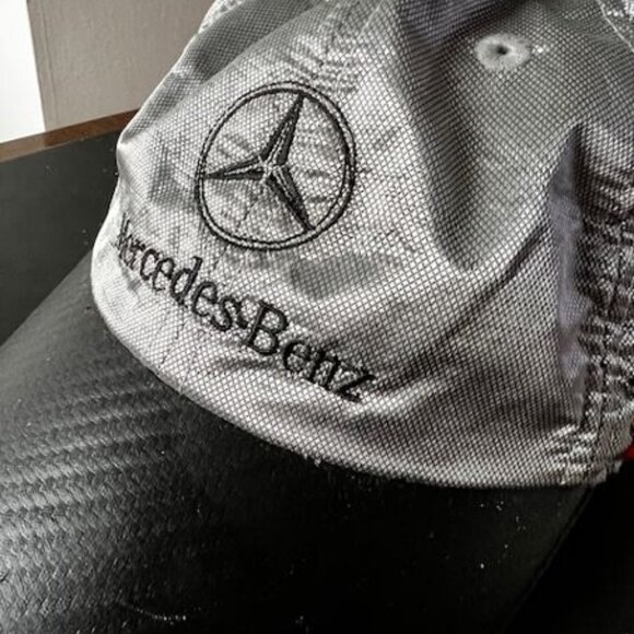New Vintage Mercedes Benz Silver/Black Snapback Hat Cap Rare - Picture 2 of 6